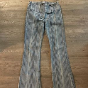 Vintage striped boot cut pants